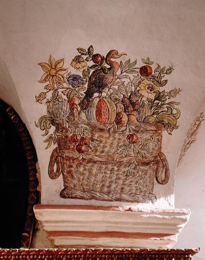 Basket of flowers from the Patio de las Naranjas by School Peruvian