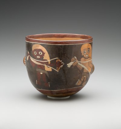Bowl Decorated with Men Spinning, Nazca South Coast by School Peruvian