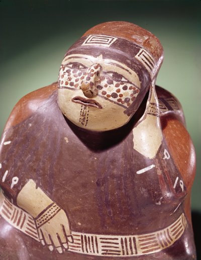 Pottery cocoa picker, Nazca Culture (detail) by School Peruvian