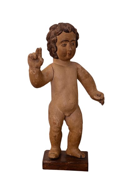 Carved Wood Sculpture of the Christ Child, c.1800 by School Portuguese