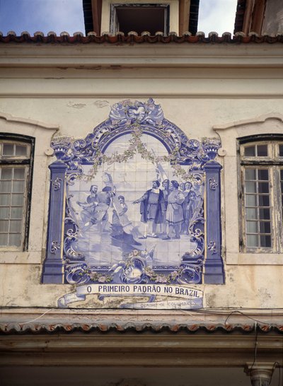 Discovered Brazil in 1500 by Pedro Alvares Cabral. Tiles in the Surroundings of Lisbon. by School Portuguese