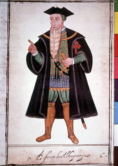 Portrait of Alphonse (Alfonso or Afonso) by Albuquerque (1453-1515). Portuguese manuscript from the 15th century by School Portuguese