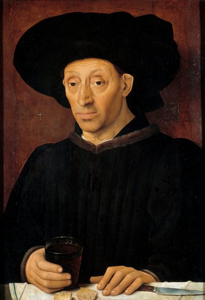 Portrait of the Man with the Glass of Wine by School Portuguese