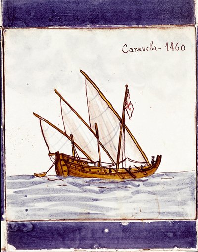 Representation of a caravel of the Portuguese fleet by School Portuguese