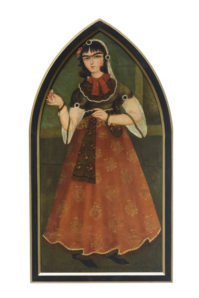 A Young Woman, by a Follower of Mohammad Hassan by School Qajar
