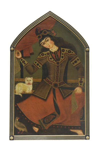 A Young Woman, Unknown Artist by School Qajar