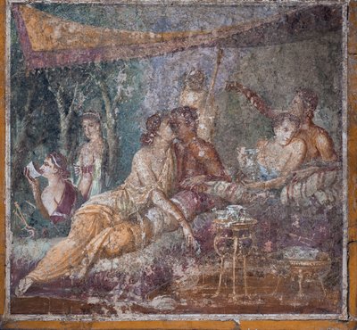 Banquet Scene, Pompeii by School Roman