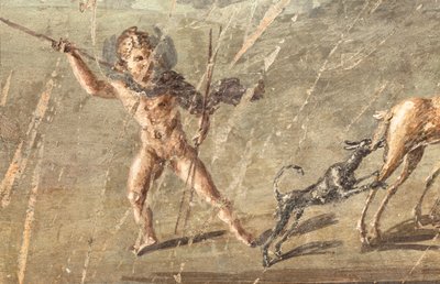 Loves While Hunting, Herculaneum by School Roman