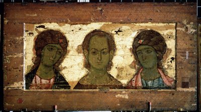 Christ Emmanuel with the Archangels Michael and Gabriel by School Russian