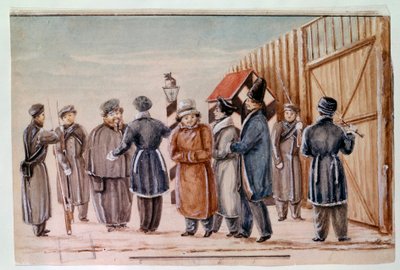 Decembrists Leave for the Walk to the Prison of the Tcheta by School Russian