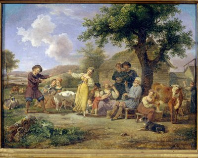 Peasant Festivities by School Russian