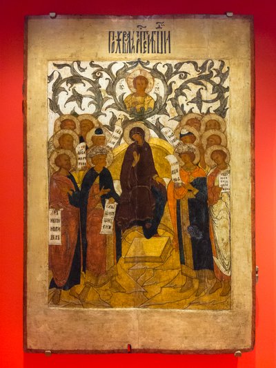 In Praise of the Mother of God late 16th century by School Russian