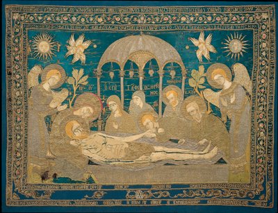 The Entombment - Wool embroidery by an anonymous Russian author by School Russian