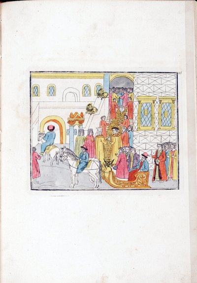 Arrival for the Wedding Ceremony of Michael I of Russia by School Russian