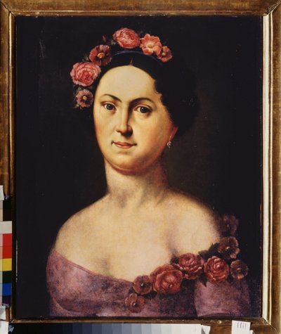 Portrait of the Ballerina Avdotia Istomina as Flora by School Russian