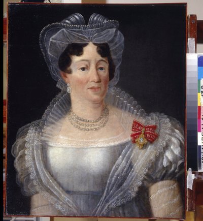 Portrait of Countess Yelizaveta Fyodorovna Musina-Pushkina (1758-1835) by School Russian