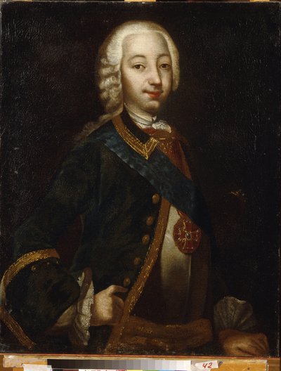 Portrait of the Tsar Peter III of Russia by School Russian