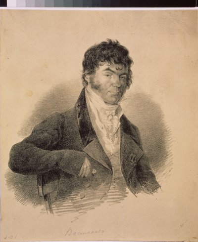 Portrait of the First Russian Philologist Alexander K. Vostokov (1781-1864) by School Russian