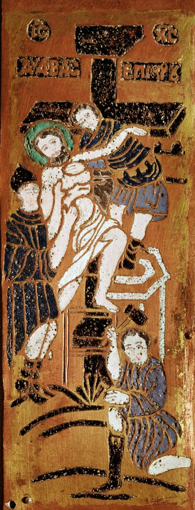 Russian Art, The Crucifixion, Enamel of the 16th Century by School Russian