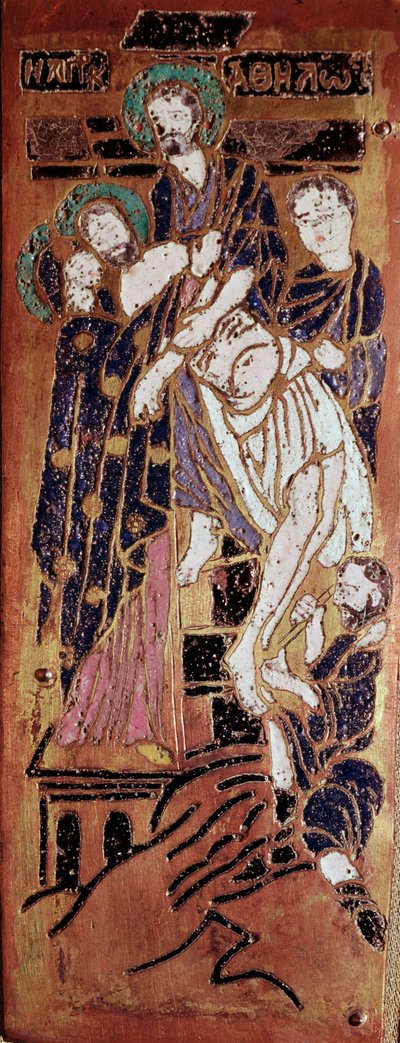 Russian Art, The Deposition, Enamel of the 16th Century by School Russian