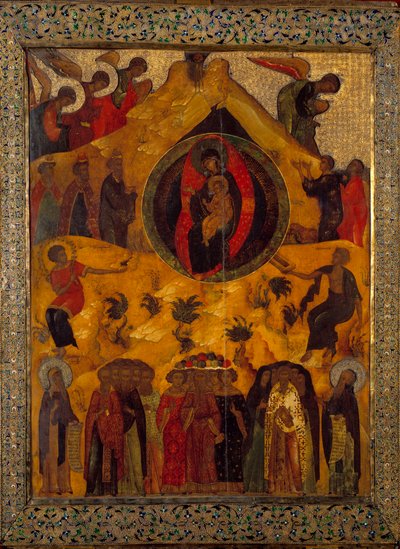 The Assembly of the Virgin by School Russian