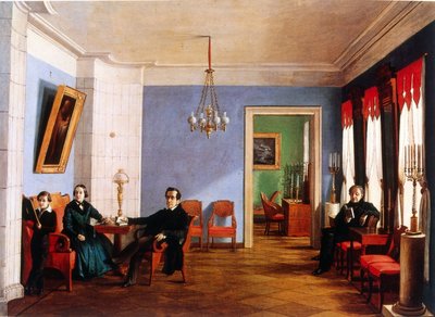The Batinieva Family in Their Apartment in Moscow by School Russian