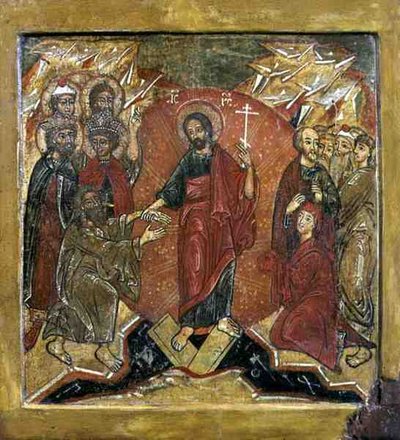 The Resurrection and The Descent into Hell (Anastasis) by School Russian