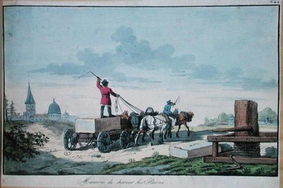 The transport of stone for use in building by School Russian