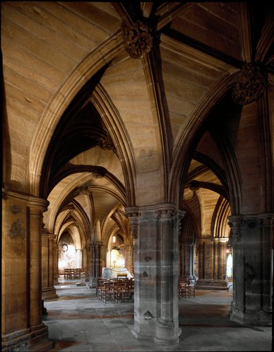 Gothic Art: View of the Crypt and the Lower Church of Glasgow Cathedral by Scottish School