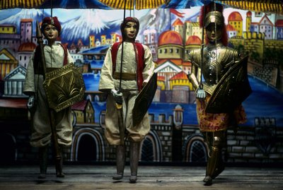 Puppi, Palermo, Sicily, Italy. These Sicilian puppets belong to an ancient tradition aimed at telling Sicilians the story of the Norman invasions. by School Sicilian