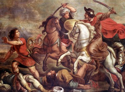 Apparition of St. James the Great at the Battle of Clavijo by School Spanish