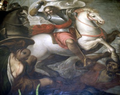 Apparition of St. James the Great at the Battle of Clavijo by School Spanish