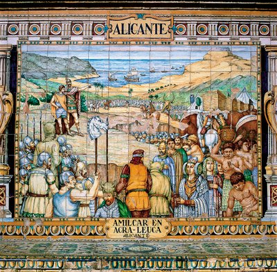 Carthaginians Led by Hamilcar and His Son Hannibal and the Foundation of Alicante by School Spanish