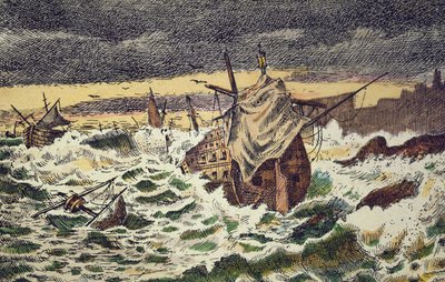 Destruction by storms of the Invincible Spanish Armada by School Spanish