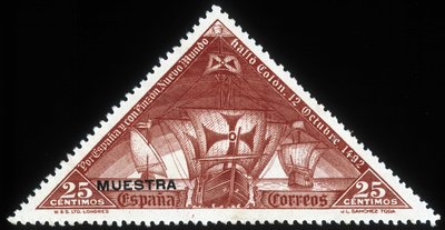 Spanish stamp on Christopher Columbus