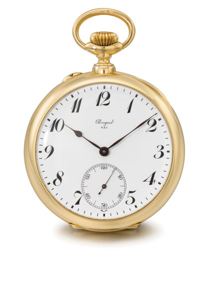 Openface keyless one minute tourbillon watch, Breguet no. 986 by Swiss School