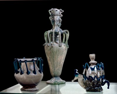 Oriental Art: Glass Vases Made in Syria by School Syrian