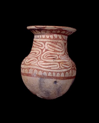 Painted vase. 650 BC. From Thailand. Paris, Musee Guimet, Musee national des Arts Asians by School Thai
