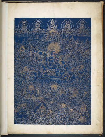 One of 12 drawings depicting Tibetan deities by a Tibetan artist, probably at Lhasa, c.1800 by School Tibetan