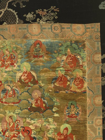 Third Panchen Lama Losan Penden Yeshe (detail) by School Tibetan