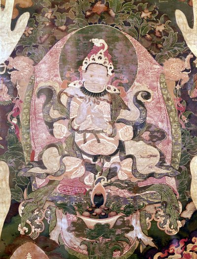 Gnya-khri-bcan-po, first king of Tibet. Thai-ka Tibetan Paris Musée Guimet by School Tibetan