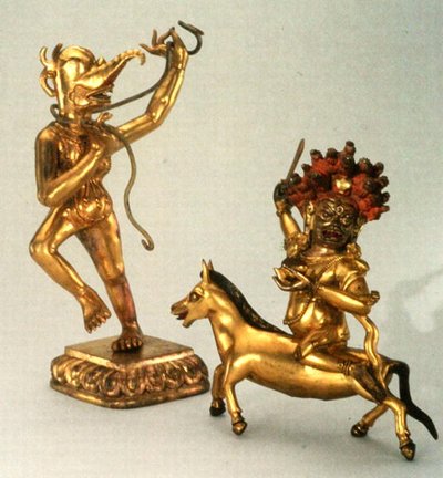 Makaravakitra and Sridevi by School Tibetan