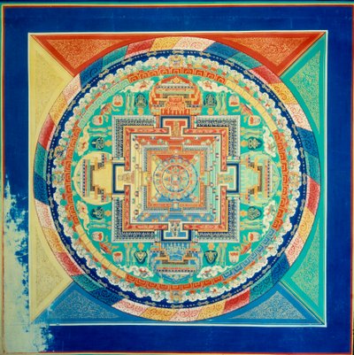 Mandala of Sarvavid Vairocana, Ceiling of the Potala Palace, Lhasa, Tibet by School Tibetan