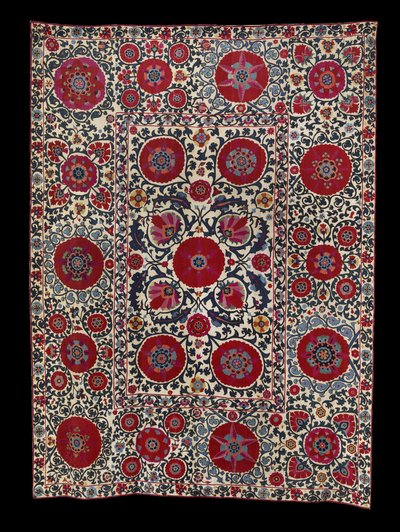 Shakhrisyabz Suzani by School Uzbek