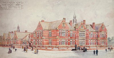 Marlborough Road Board Schools, Cardiff, early twentieth century by School Welsh