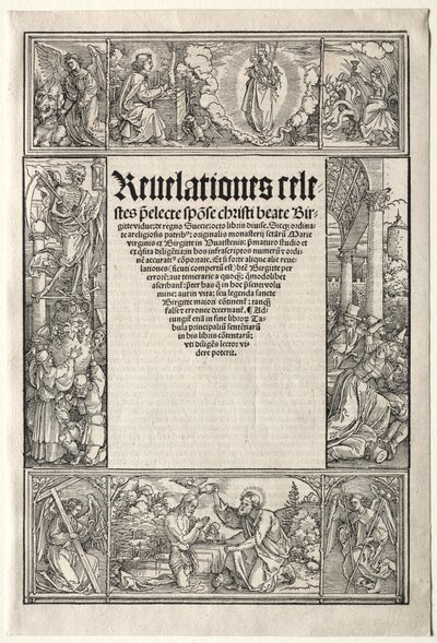 Border - with The Baptism of Christ by School of Albrecht Dürer