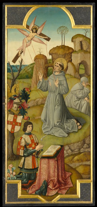St. Francis Receiving the Stigmata; (verso) Christ in the Garden of Gethsemane, circa 1470 by School of Amiens