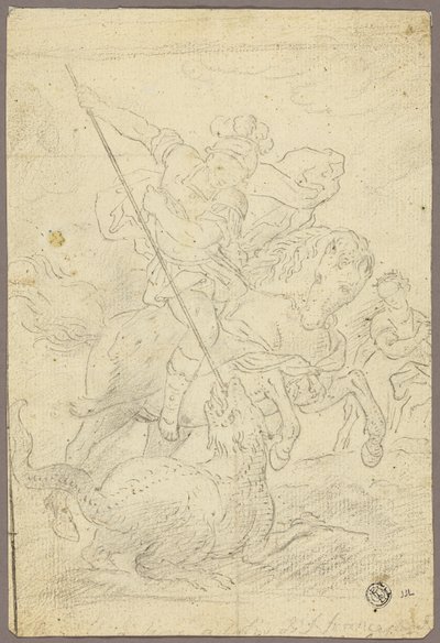 St. George and the Dragon by School of Raphael