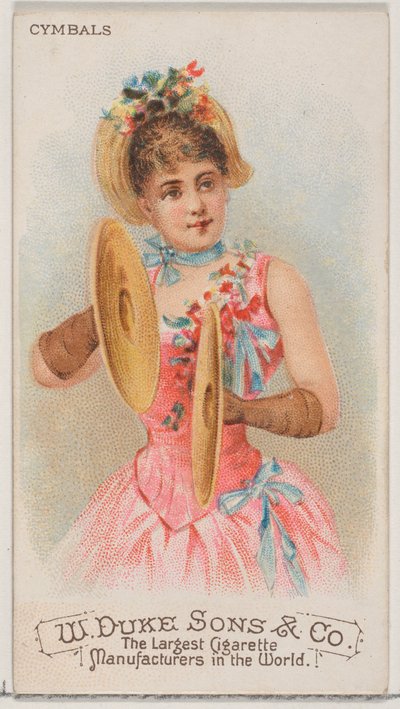 Cymbals, from the Musical Instruments Series N82 for Duke Brand Cigarettes by Schumacher and Ettlinger