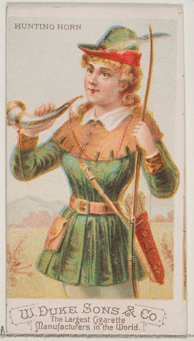 Hunting Horn, from the Musical Instruments series N82 for Duke brand cigarettes by Schumacher and Ettlinger